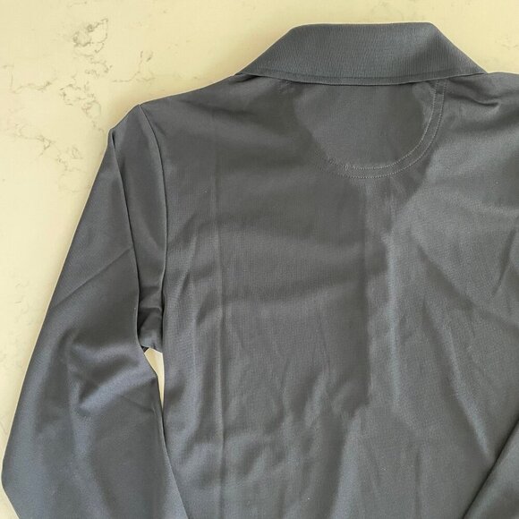 OnTour Brecon Web Tech Athletic LS 5 Button Polyester Polo Shirt Navy Sz XS NWT - Picture 4 of 10